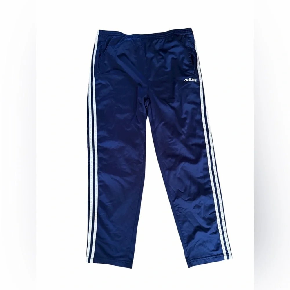 VTG Adidas Y2K Athletic Workout Gym Button Down Track Pants Size Large.